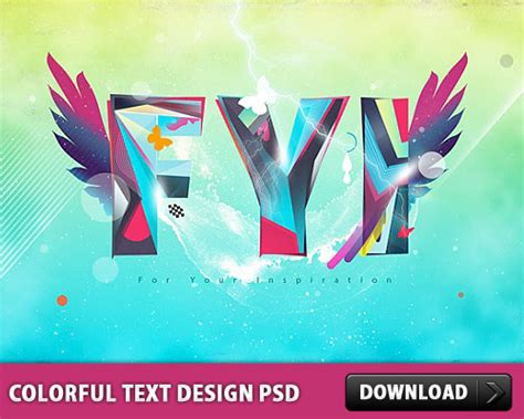 Colorful Text Design Psd L Freepsdcc Free Psd Files And Photoshop