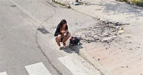 Google Maps Street View catches photo of woman squatting in risqué outfit Mirror Online