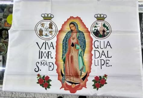 Bandera Estandarte Virgen De Guadalupe X Cms Guadalupana En Venta