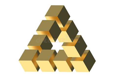 The Penrose Triangle Stock Illustration Illustration Of Impossible
