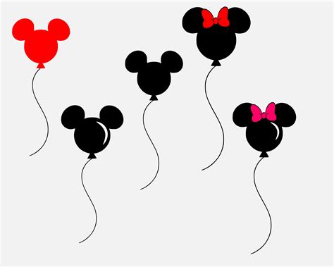 Mickey Mouse Balloon Svg Minnie Mouse Balloon Svg Disney Etsy