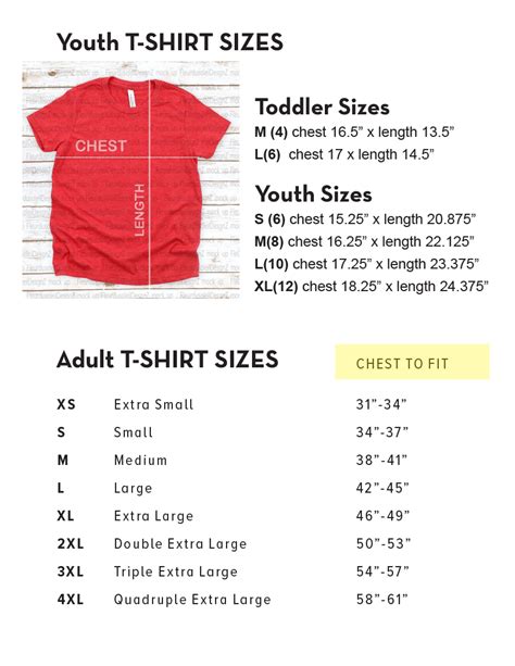 T Shirt Size Chart Primitive Pursuits Ithaca