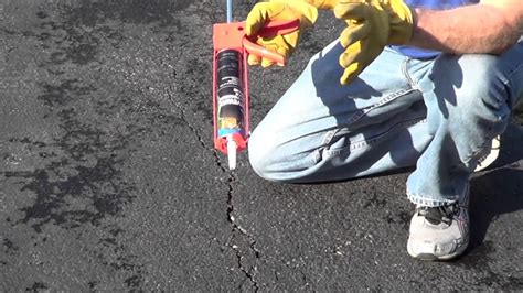 How To Fill Driveway Cracks Driveway Crack Filler Youtube