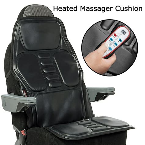 9 Intensity 9 Mode Electric Heated Massager Cushion Vibrating Back Neck Lumbar Full Body