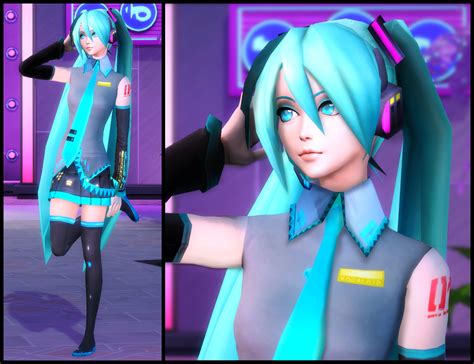 The Sims 4 Vocaloid Hatsune Miku By Tx Slade Xt On