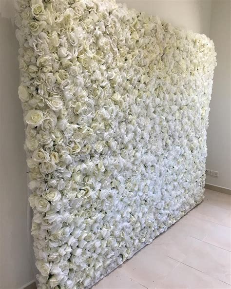 Our Snow White Flower Wall Set Up For Marianns Wedding
