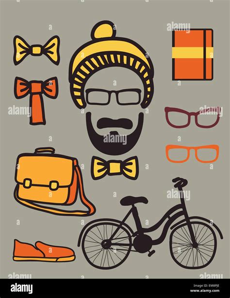 Vector Set Of Hipster Stock Vector Image And Art Alamy
