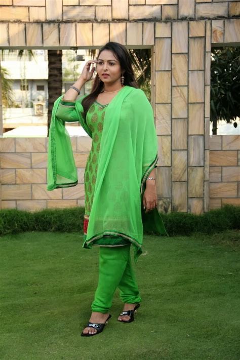 Divya Prabha Photo Gallery In Green Salwar Kameez From Barrister Shankar Narayan Movie