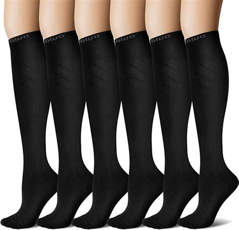 Cambivo Compression Socks For Women And Men6 Pairs Xxl Black Clothing
