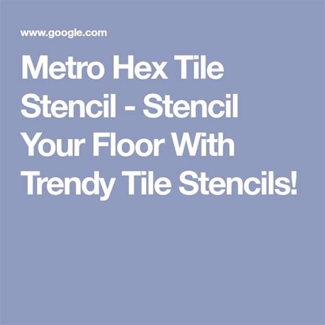 Metro Hex Tile Stencil Tile Stencil Hex Tile Stencil Fabric