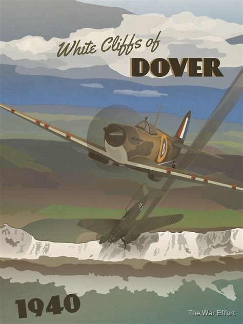 Dover Cliffs 1940 Battle Of Britain Travel Poster By Grayhanch