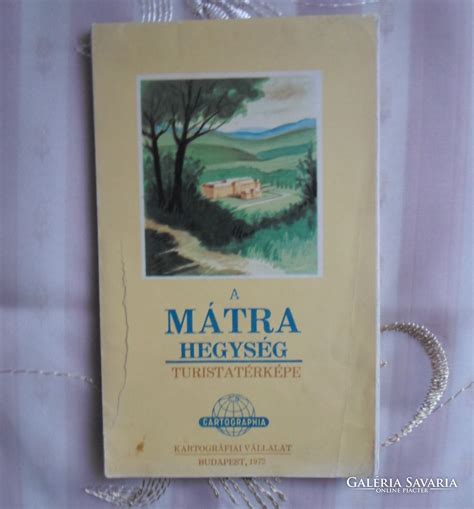 Retro map Tourist map of the Mátra Mountains Hungarian map Home household