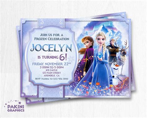 Paper Invitations And Announcements Paper And Party Supplies Frozen 2
