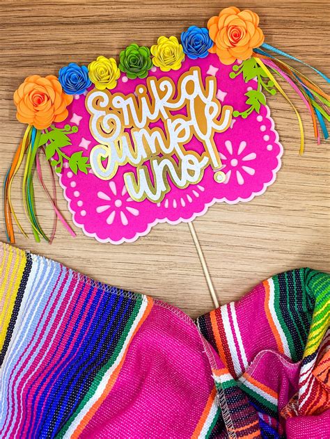 Fiesta Cake Toppermexican Theme Cake Topperfiesta Party Etsy