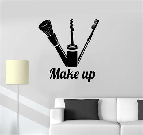 Vinyl Decal Make Up Cosmetics Beauty Salon Girl Room Art Wall Stickers