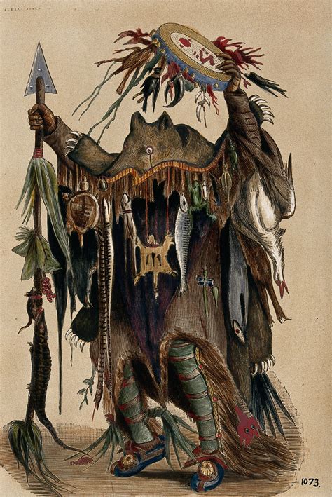 A Blackfoot Indian Medicine Man Coloured Photograph Ca 1913