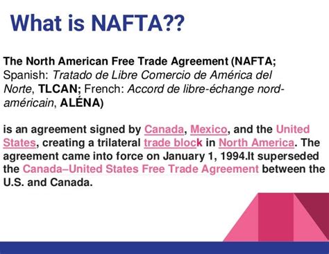 Naftanorth American Free Trade Agreement