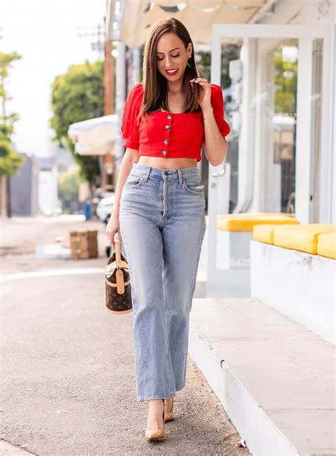 red top and jeans outfit dresses images 2022