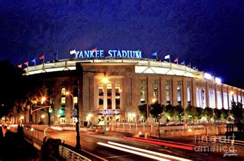 Yankee Stadium At Night Photograph By Cac Graphics