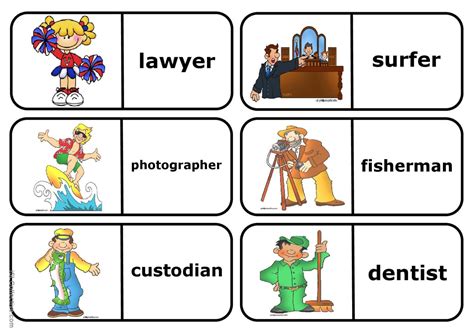 Occupations Domino English Esl Worksheets Pdf And Doc