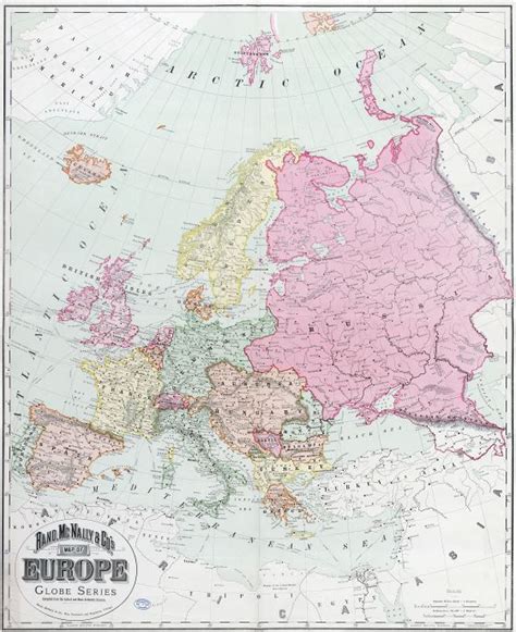 Large Scale Old Political Map Of Europe 1894 Old Maps Europe