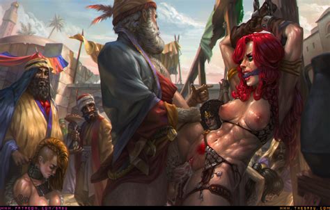Red Sonja And The Slave Market By Sabudenego Zokko