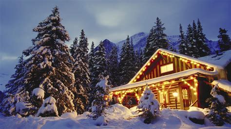 Mountain Cabin Winter Wallpapers Wallpaper Cave