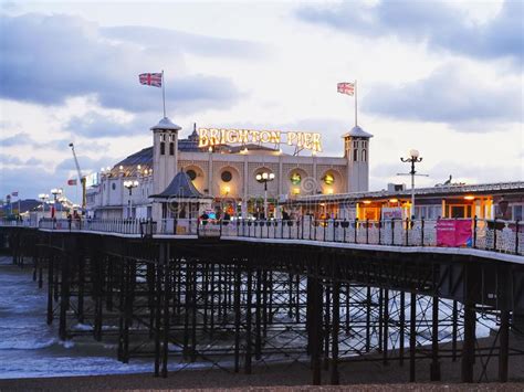 Brighton England October 4 2017 Close Up Brighton Pier On An