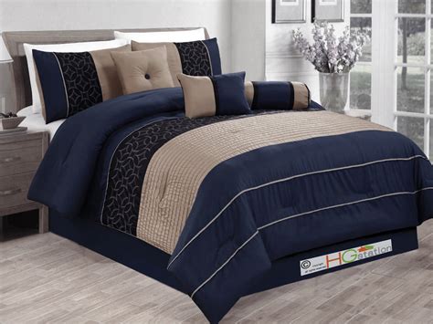 Chances are you'll discovered another navy blue king comforter sets better design ideas. 7-Pc Embroidered Medallion Geometric Comforter Set Navy ...