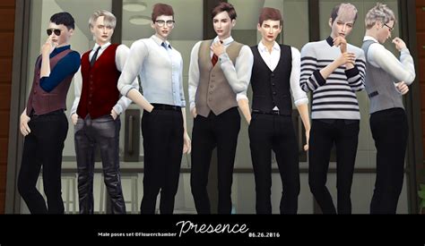 Sims 4 Ccs The Best Presence Male Poses Sets By Flower Chambers