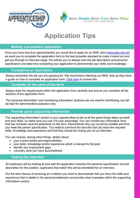 Top Tips On Applying For An Apprenticeship Within The Nhs Cetahealth