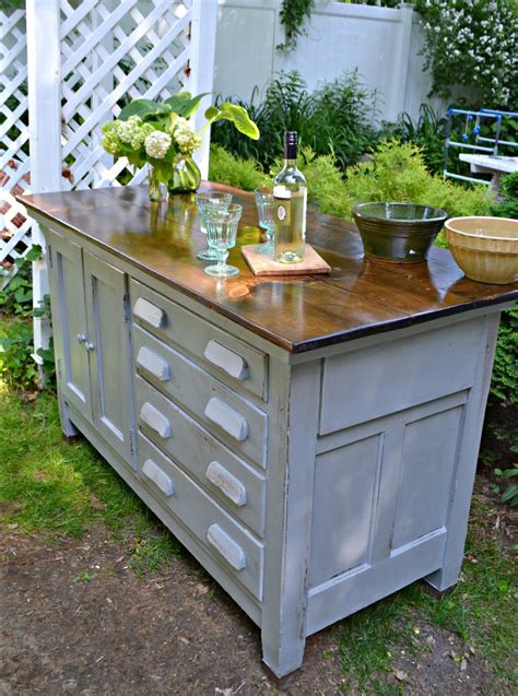 Heir And Space An Antique Work Bench Turned Kitchen Island