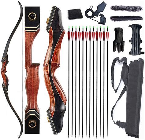 Monleap Archery 60 Takedown Hunting Recurve Bow And Arrow Set For