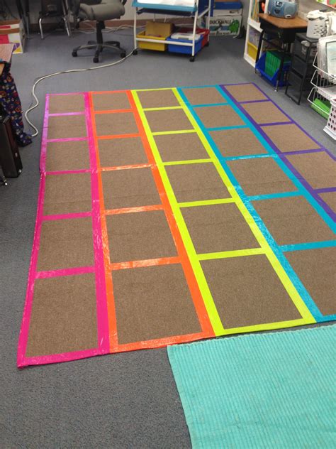 Diy Classroom Management Rug I Used Different Color Duct Tape