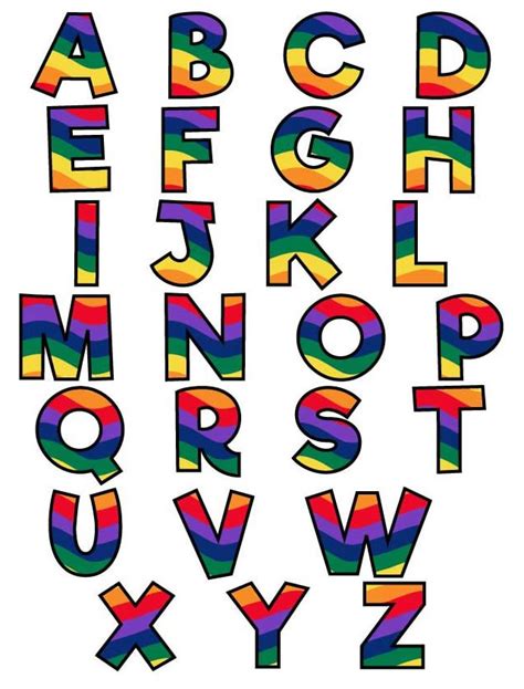Moldes De Letras Para Imprimir Coloridos Tipografia Alfabeto Moldes De
