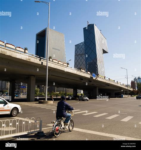 Central Chinese Television Building Cctv Beijing China Stock Photo Alamy
