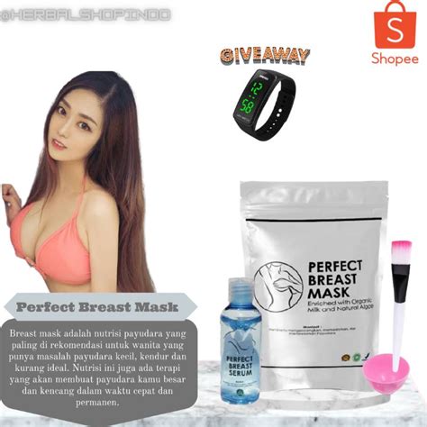 jual bisa cod perfect breast mask ~ masker pembesar payudara alami 100 original kemasan