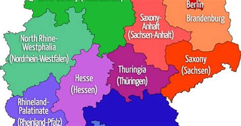 16 States Of Germany Map Map