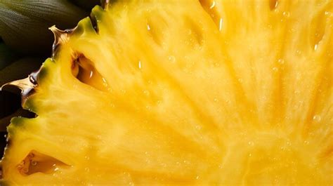 Premium Ai Image A Photo High Quality Details Close Up Of A Slice Of Juicy Pineapple