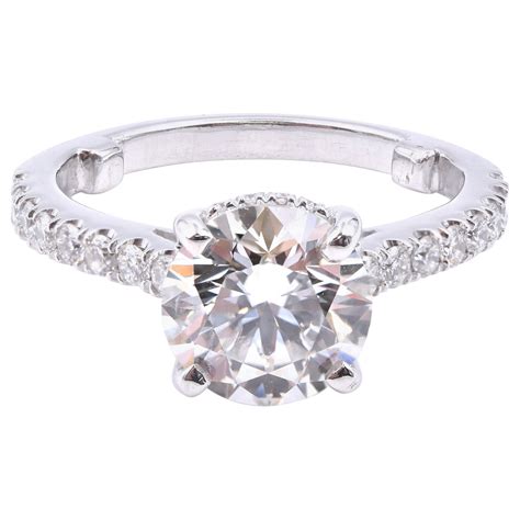 14 karat white gold crown of light diamond engagement ring for sale at 1stdibs