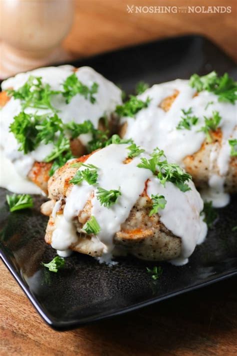 While the cream and cognac are a bit indulgent, this recipe is not as fancy as it seems. Mushroom, Spinach, Feta-Stuffed Chicken with Parmesan ...