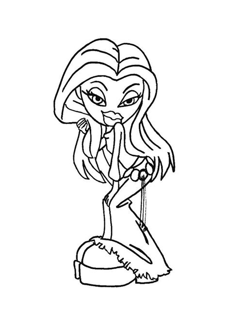 Free Printable Bratz Coloring Pages For Kids | Witch coloring pages