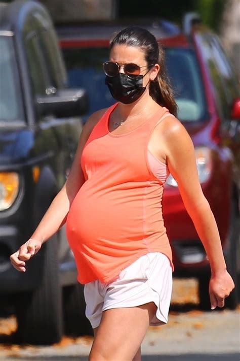 Pregnant Lea Michele Looks Like Shes Ready To Pop As She Shows Off