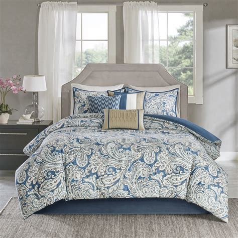 They include the fitted sheets and. Luxury Bedding Classic Traditional Blue Tan Beige Paisley ...