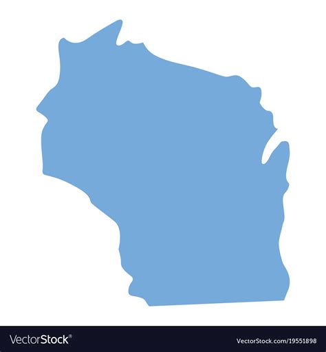 Wisconsin State Map Clip Art