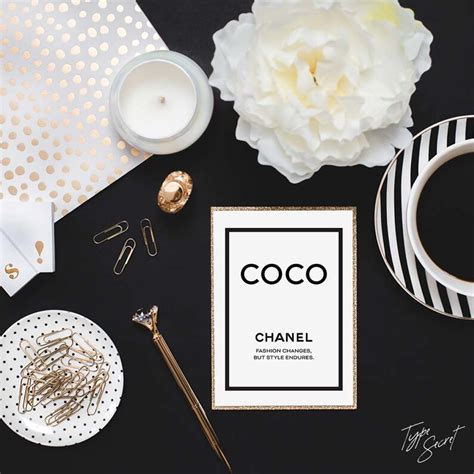 Fashion Changes But Style Endures Quote Coco Chanel Print Etsy