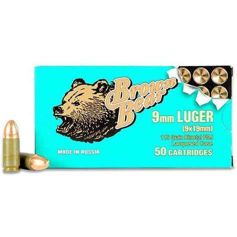 Brown Bear 9mm 115 Grain Fmj 50 Round 1949 Free Sh Over 49 Get