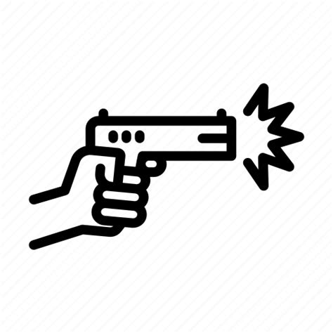 Crime Fire Arm Firing Gun Killing Violence Violent Icon