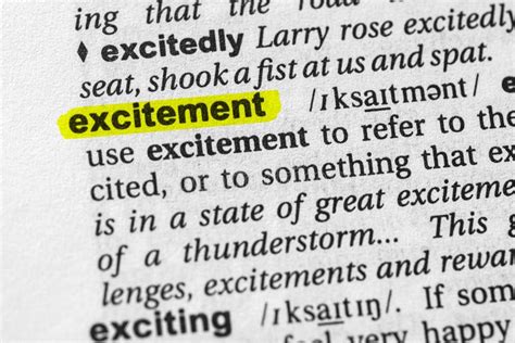 Highlighted Word Excitement Concept And Meaning Stock Photo Image Of
