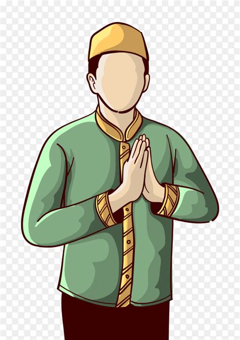 Cartoon Muslim Man Praying To God Clipart Png Similar Png